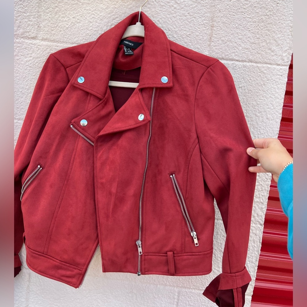 Forever 21 velvet biker / bomber jacket